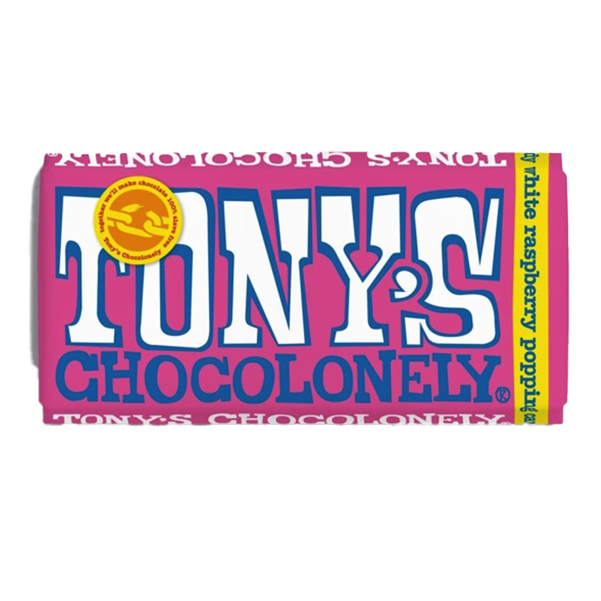 Tony's Chocolonely White Chocolate Raspberry Popping Candy 180g