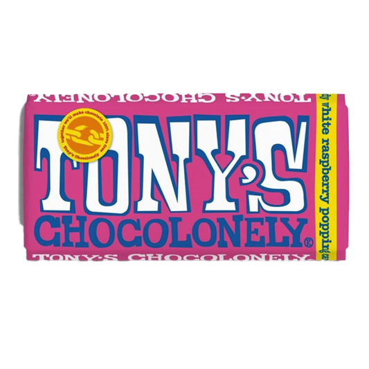 Tony's Chocolonely White Chocolate Raspberry Popping Candy 180g