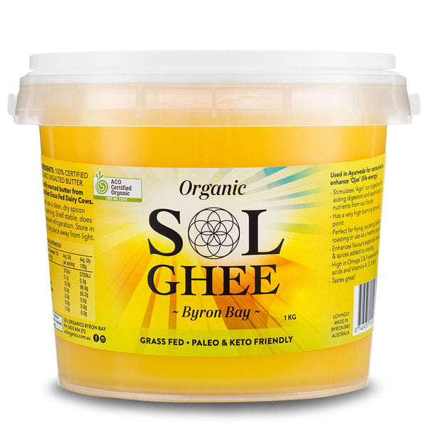 Sol Ghee Organic Grass Fed Ghee 1kg | Harris Farm Online