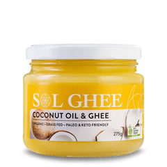 Sol Ghee Organic Coconut Oil and Grass Fed Ghee 275g | Harris Farm Online