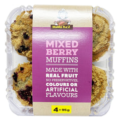 MamaKaz Bread Muffins Mixed Berry x4 380g