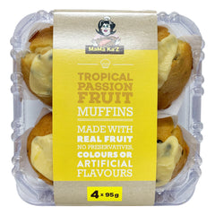 MamaKaz Bread Muffins Tropical Passionfruit x4 380g