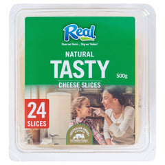 Real Cheddar Cheese Slices x24 500g