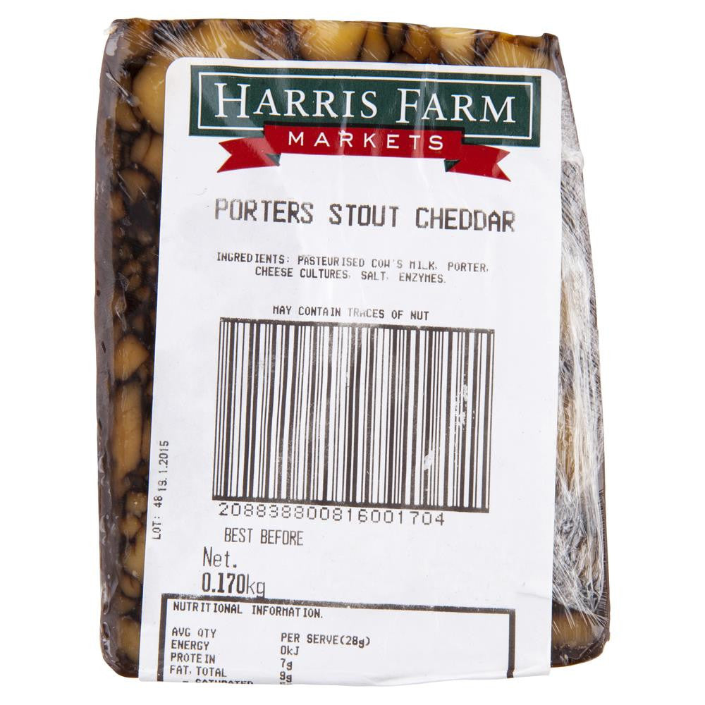 Cheddar Porters Stout 120-190g , Frdg1-Cheese - HFM, Harris Farm Markets
 - 2