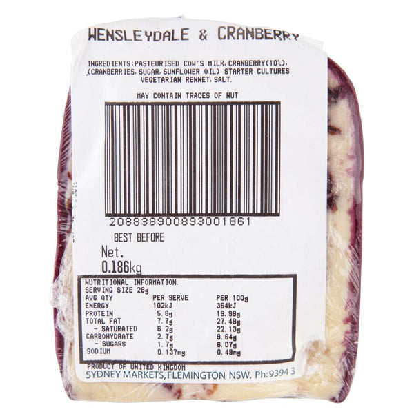 Somerdale Wensleydale and Cranberries | Harris Farm Online