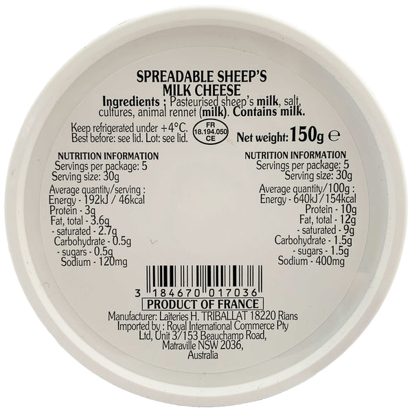 Rians La Brebette Spreadable Sheep Milk Cheese | Harris Farm Online
