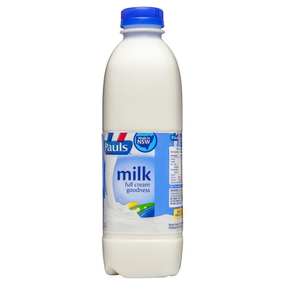 Pauls Milk Full Cream Goodness 1L , Frdg2-Dairy - HFM, Harris Farm Markets
 - 1