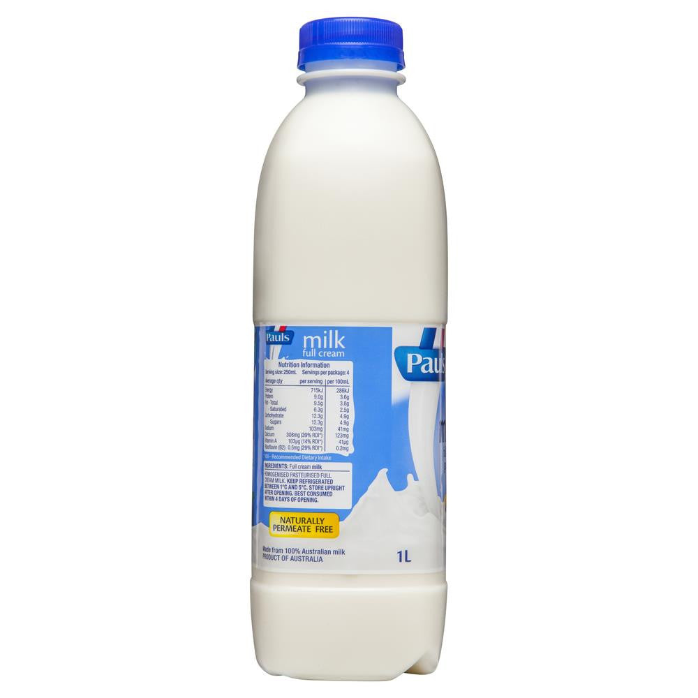 Pauls Milk Full Cream Goodness 1L , Frdg2-Dairy - HFM, Harris Farm Markets
 - 2