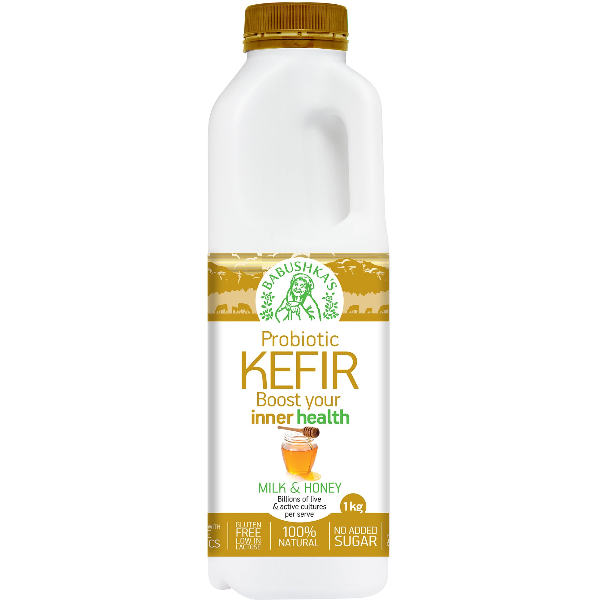 Babushka Yoghurt Probiotic Kefir Milk and Honey | Harris Farm Online