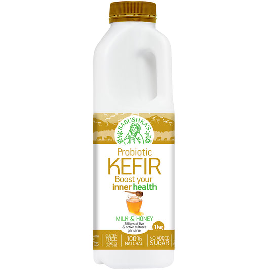 Babushka Yoghurt Probiotic Kefir Milk and Honey | Harris Farm Online