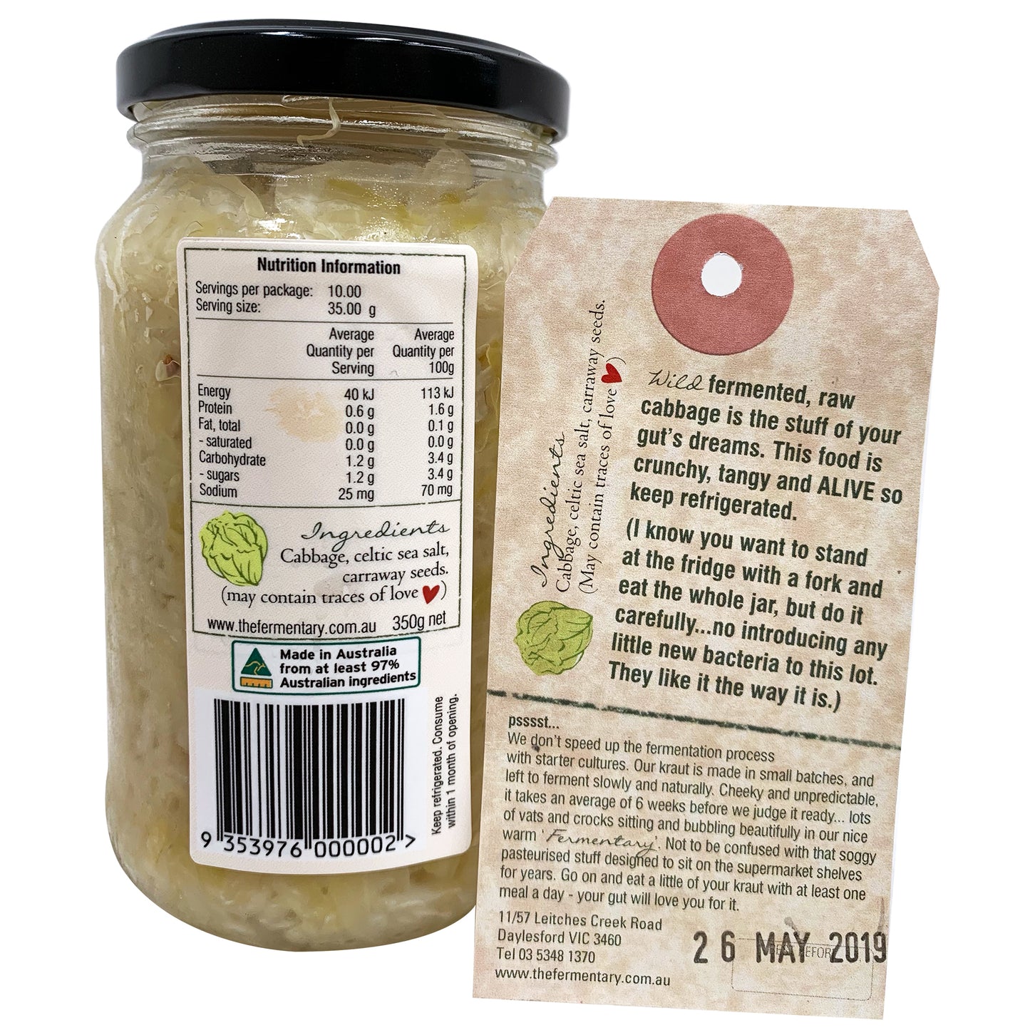 The Fermentary Traditional Kraut 350g