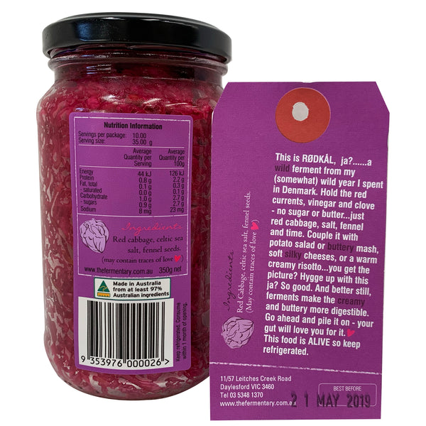 The Fermentary Red Kraut and Fennel Seed 350g