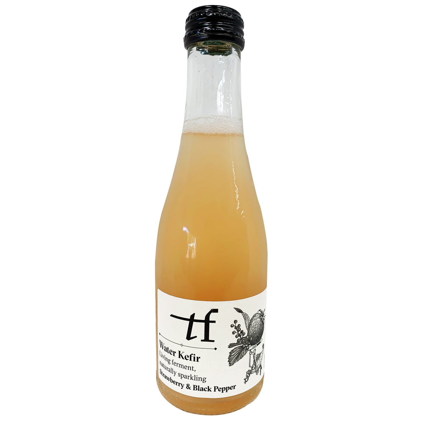 The Fermentary Water Kefir Strawberry and Black Pepper 200ml