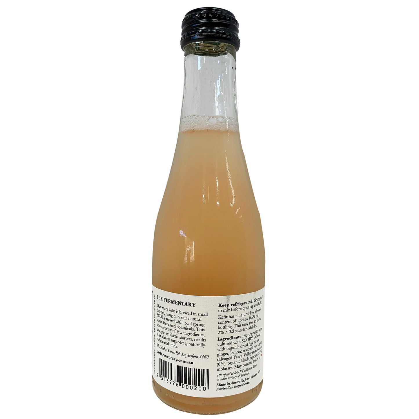 The Fermentary Water Kefir Strawberry and Black Pepper 200ml