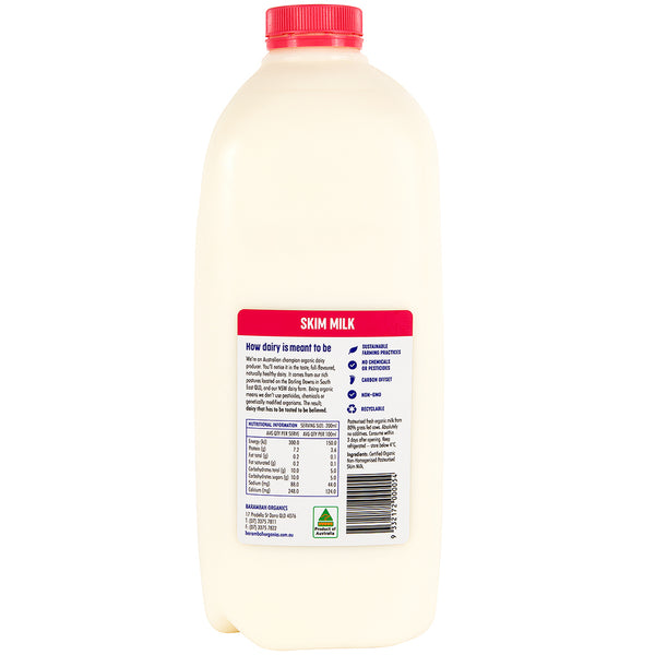 Barambah Organics Unhomogenised Skim Milk | Harris Farm Online