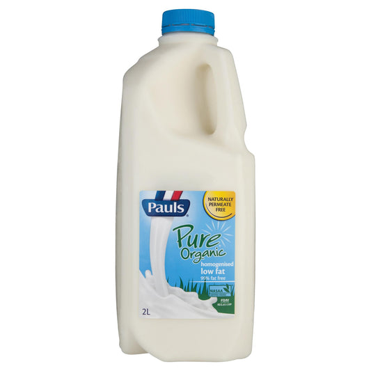 Pauls Milk Pure Organic Homogenised Low Fat 2L , Frdg2-Dairy - HFM, Harris Farm Markets
 - 1