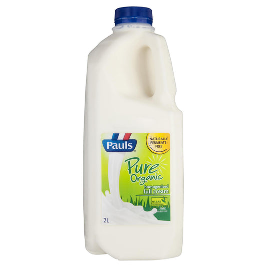 Pauls Milk Pure Organic Homogenised Full Cream 2L , Frdg2-Dairy - HFM, Harris Farm Markets
 - 1