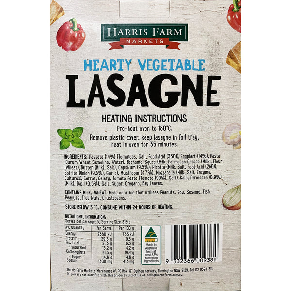 Harris Farm Lasagne Vegetable | Harris Farm Online