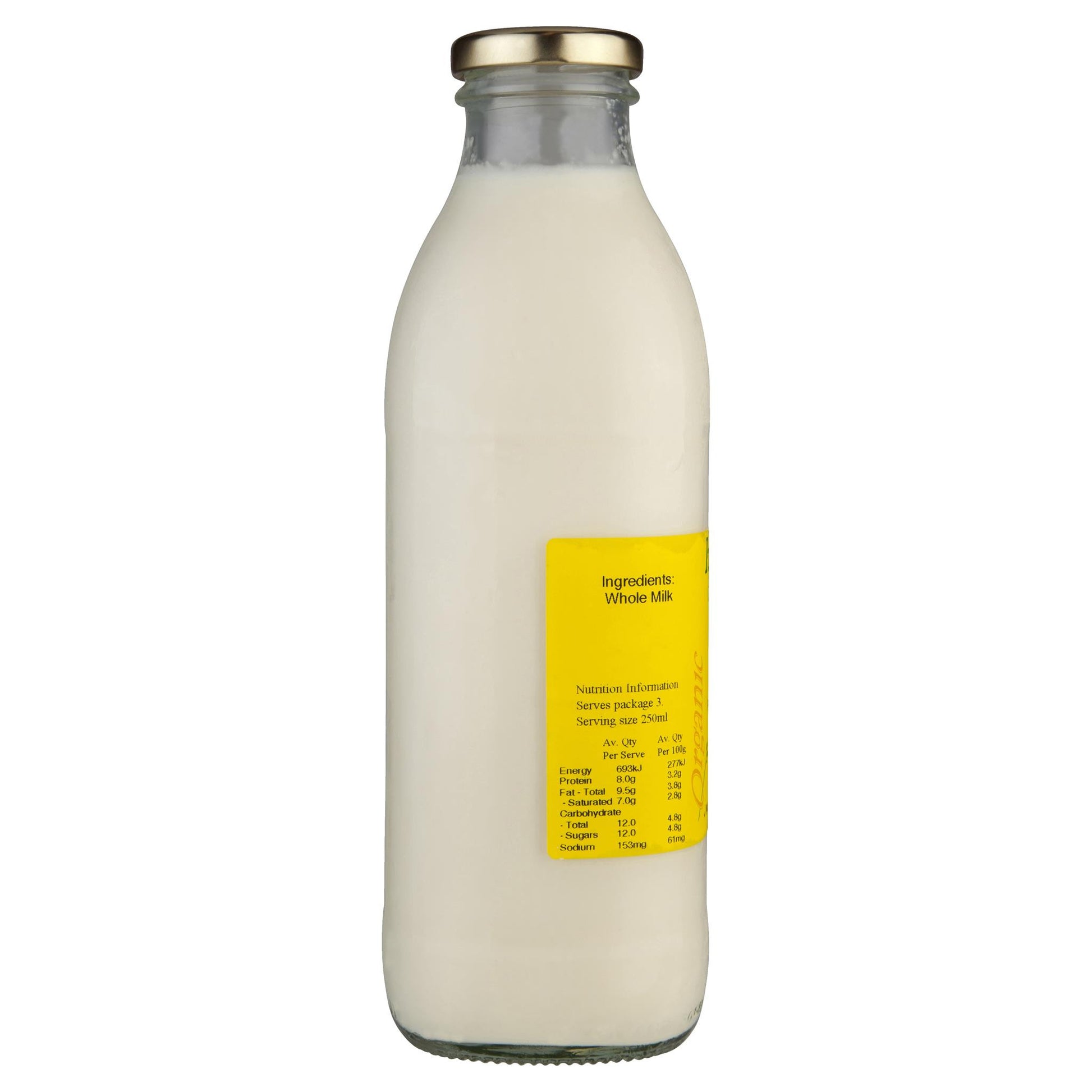 Ivyhome Milk Certified Organic Whole Milk 750ml , Frdg2-Dairy - HFM, Harris Farm Markets
 - 2