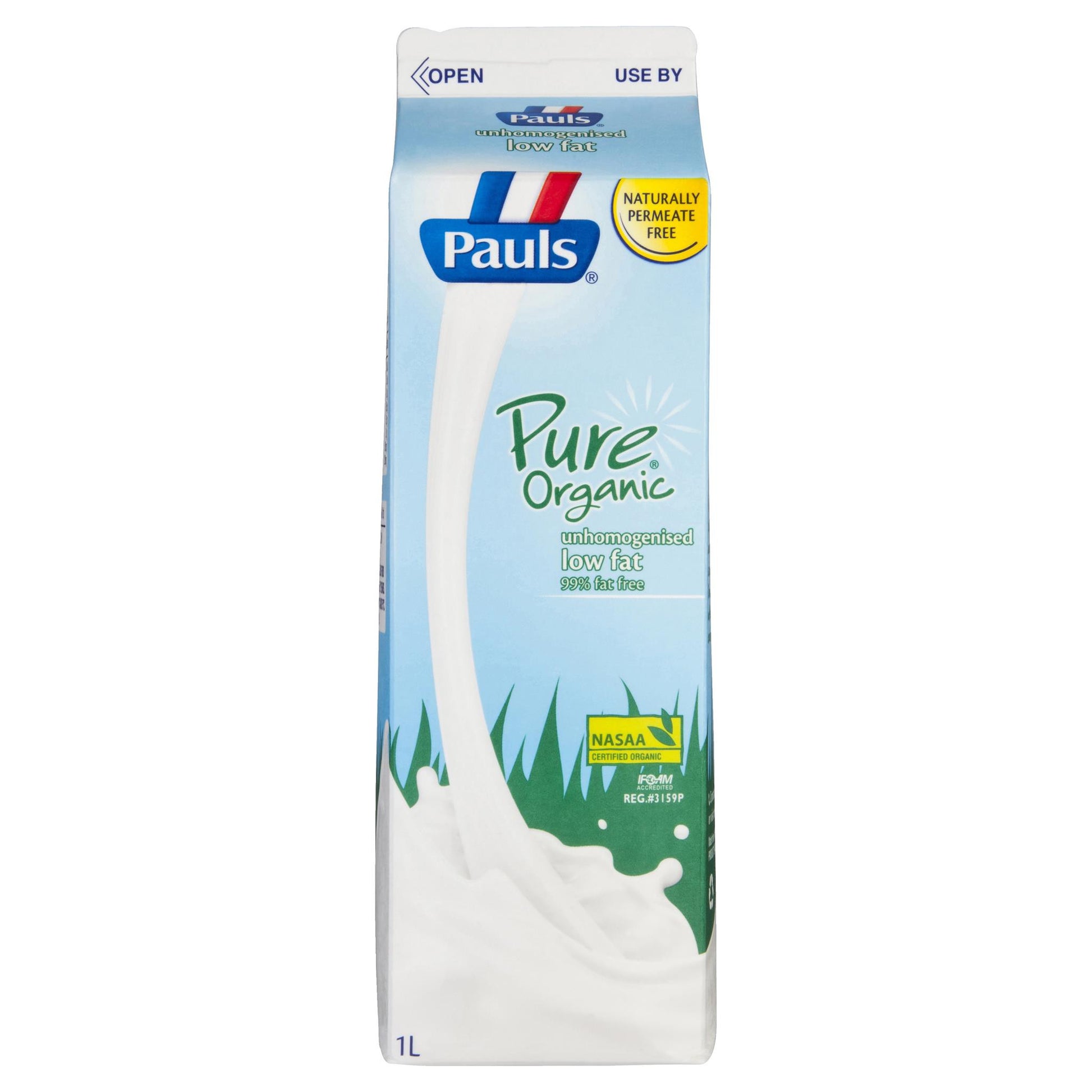 Pauls Milk Pure Organic Low Fat 1L , Frdg2-Dairy - HFM, Harris Farm Markets
 - 1