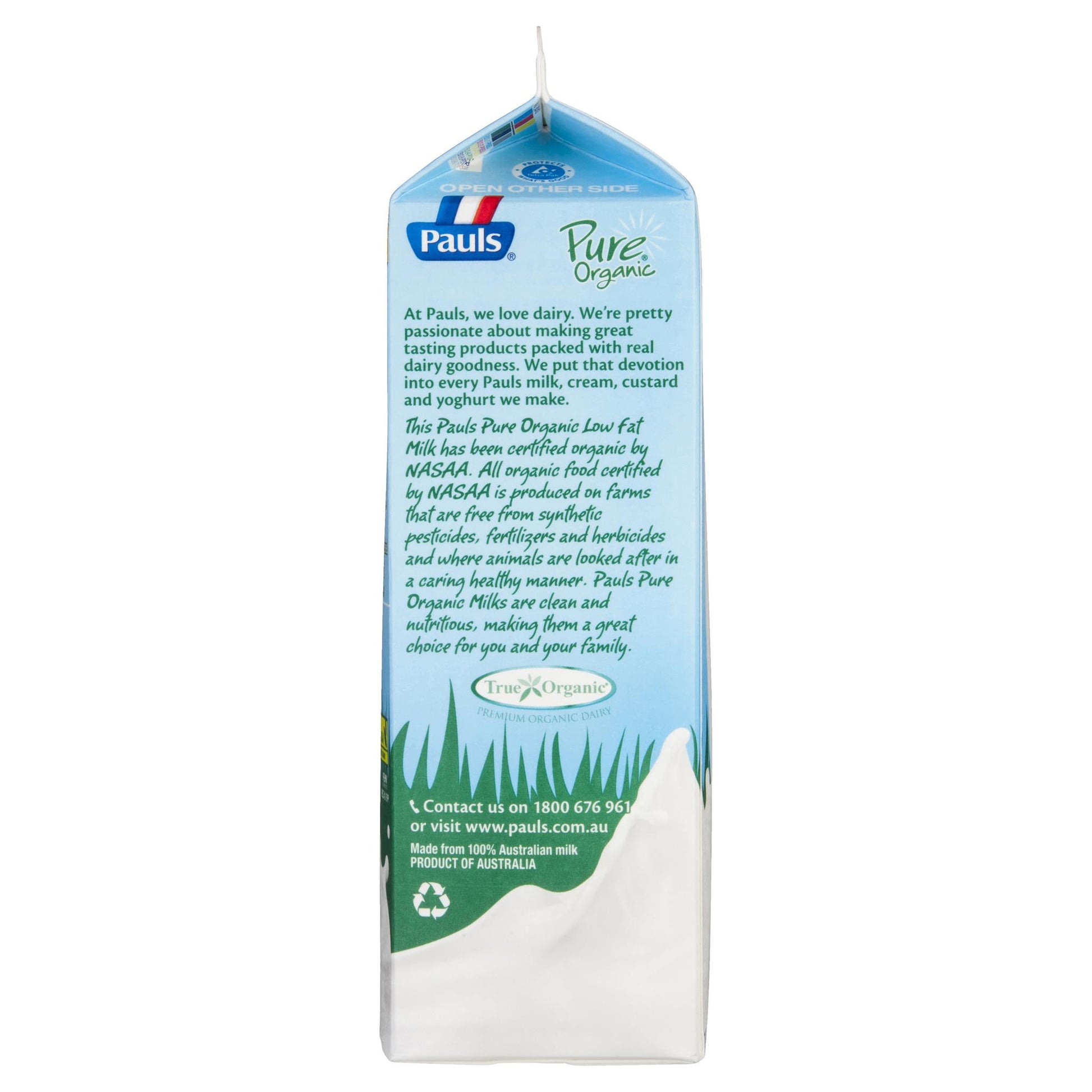 Pauls Milk Pure Organic Low Fat 1L , Frdg2-Dairy - HFM, Harris Farm Markets
 - 3