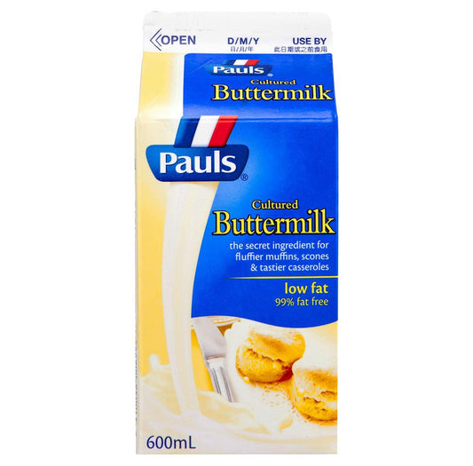 Pauls Milk Cultured Buttermilk 600mL , Frdg2-Dairy - HFM, Harris Farm Markets
 - 1