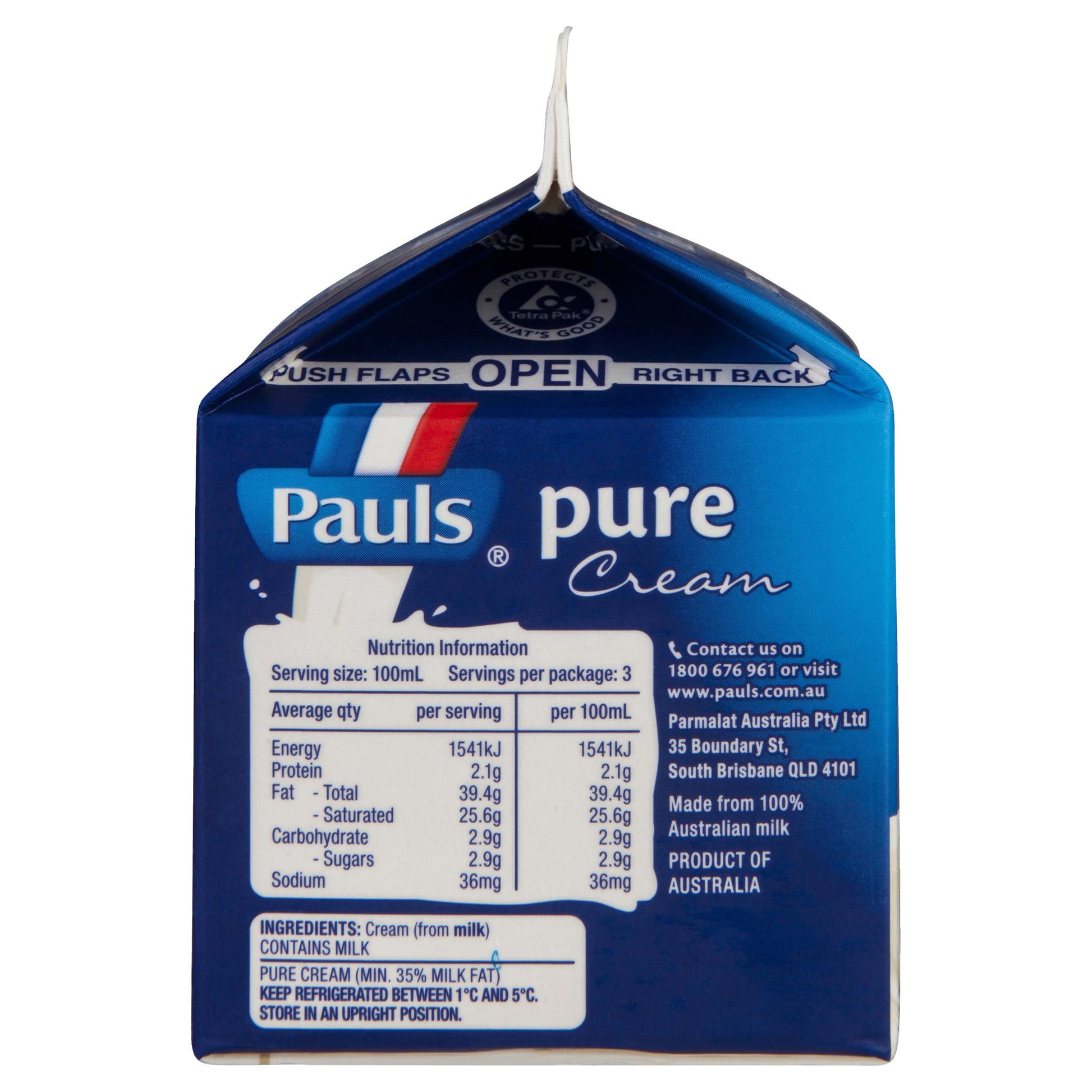 Pauls Pure Cream 300ml , Frdg2-Dairy - HFM, Harris Farm Markets
 - 2