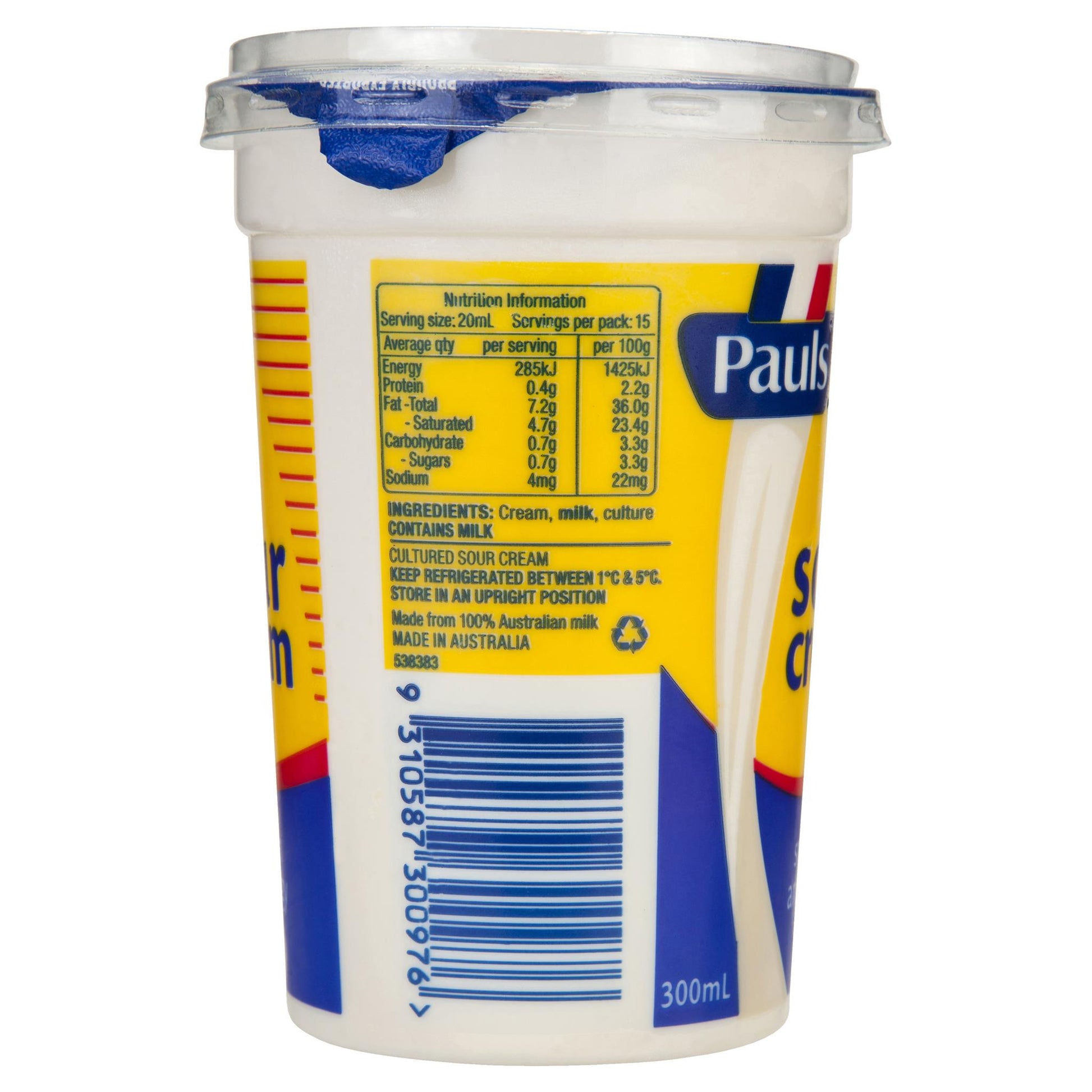 Pauls Sour Cream 300ml , Frdg2-Dairy - HFM, Harris Farm Markets
 - 2