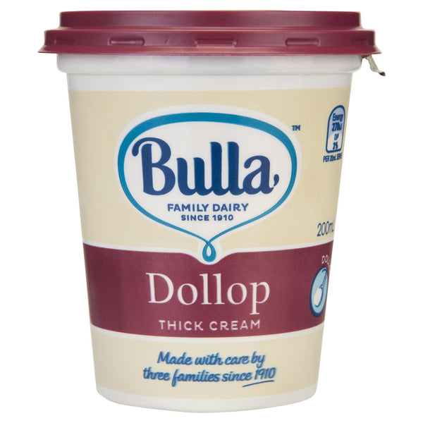 Bulla Cream Thick Dollop 200ml , Frdg2-Dairy - HFM, Harris Farm Markets
 - 1