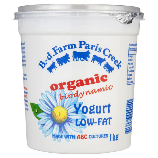 Paris Creek Organic Low Fat Yogurt 1kg , Frdg2-Dairy - HFM, Harris Farm Markets
 - 1