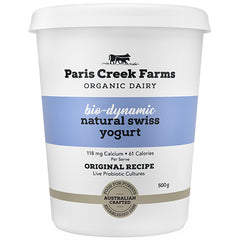 Paris Creek Farms Bio Dynamic Organic Natural Swiss Yoghurt | Harris Farm Online