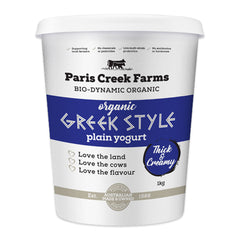 Paris Creek Farms Bio-Dynamic Organic Greek Style Yoghurt 1kg | Harris Farm Online