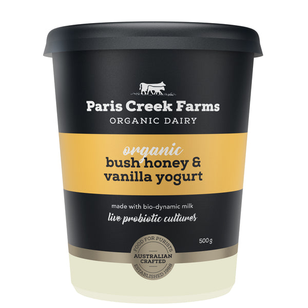 Paris Creek Farms Organic Bush Honey and Vanilla Yoghurt | Harris Farm Online