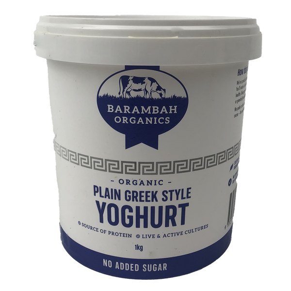 Barambah Organic Plain Greek Style Yoghurt 1kg