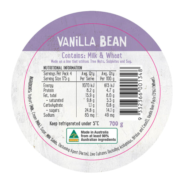 Harris Farm Yoghurt Vanilla Bean 700g | Harris Farm Online