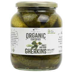 Chef's Choice Organic Gherkins Sweet and Sour | Harris Farm Online