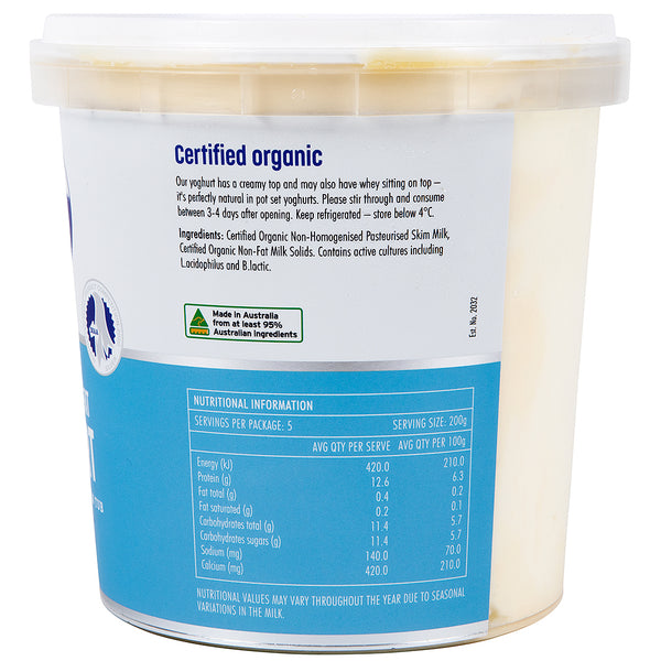 Barambah Organics Low Fat Natural Yoghurt | Harris Farm Online