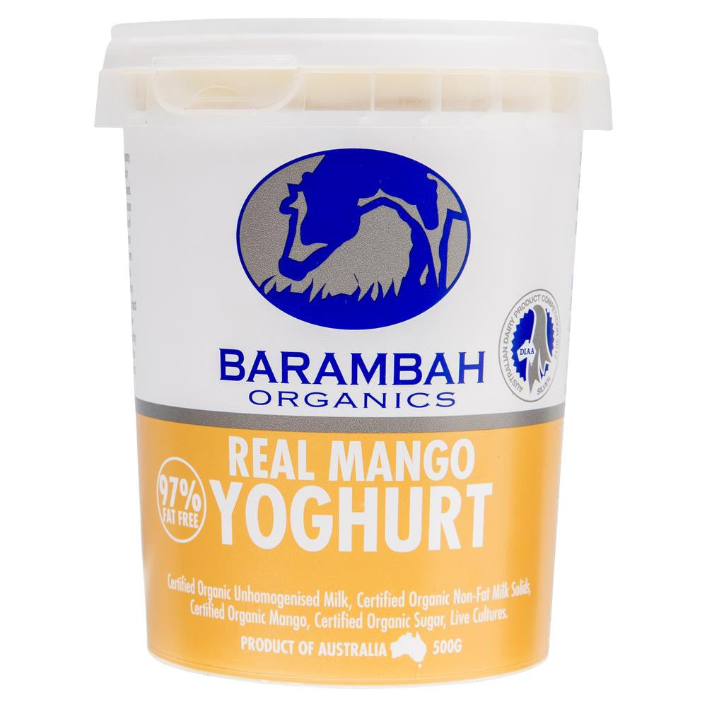 Barambah Organics Real Mango Yoghurt 500g , Frdg2-Dairy - HFM, Harris Farm Markets
 - 2