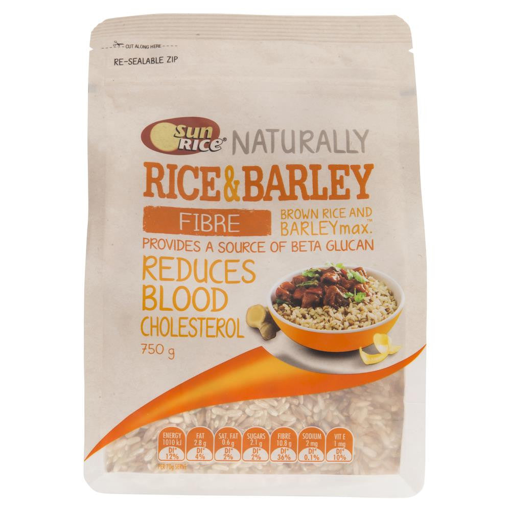 SunRice Naturally Rice & Barley Fibre Brown Rice and Barleymax 750g , Grocery-Quinoa/Noodle - HFM, Harris Farm Markets
 - 1