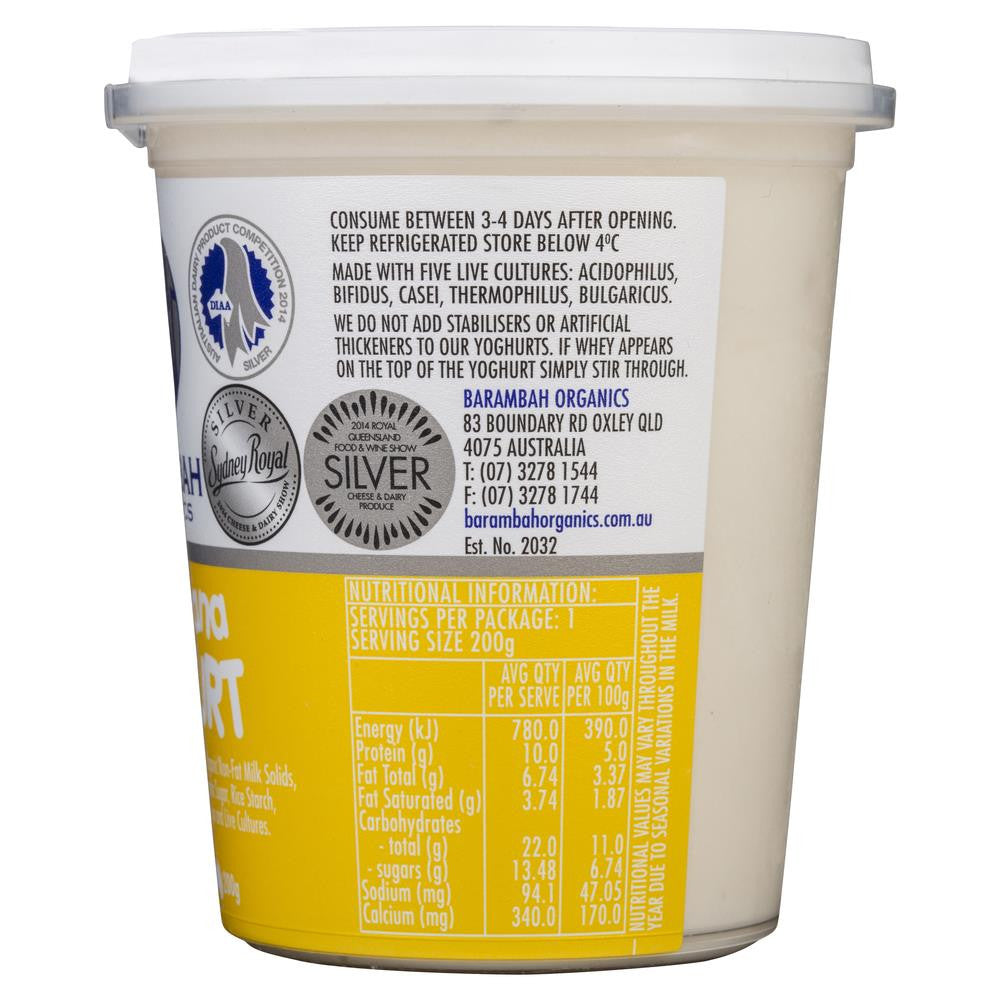Barambah Organics Real Banana Yoghurt 200g , Frdg2-Dairy - HFM, Harris Farm Markets
 - 2