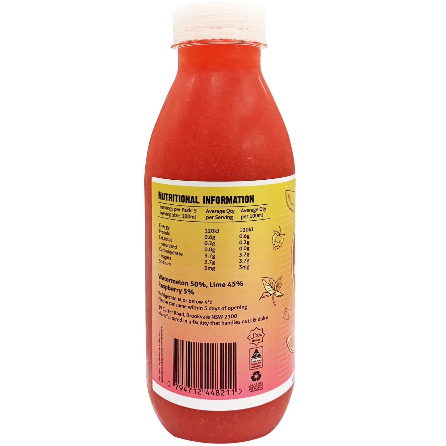 Mixa Cold Pressed Watermelon Raspberry and Lime Juice | Harris Farm Online