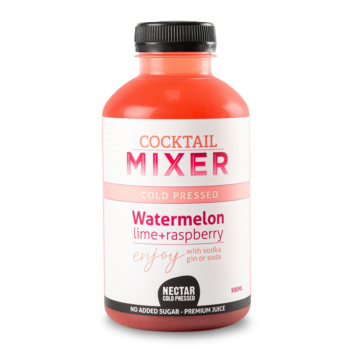Cold Pressed Cocktail Mixer Watermelon Raspberry and Lime Juice 500ml | Harris Farm Online