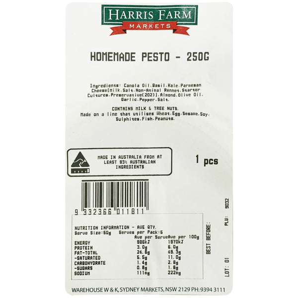 Harris Farm Homemade Pesto | Harris Farm Online