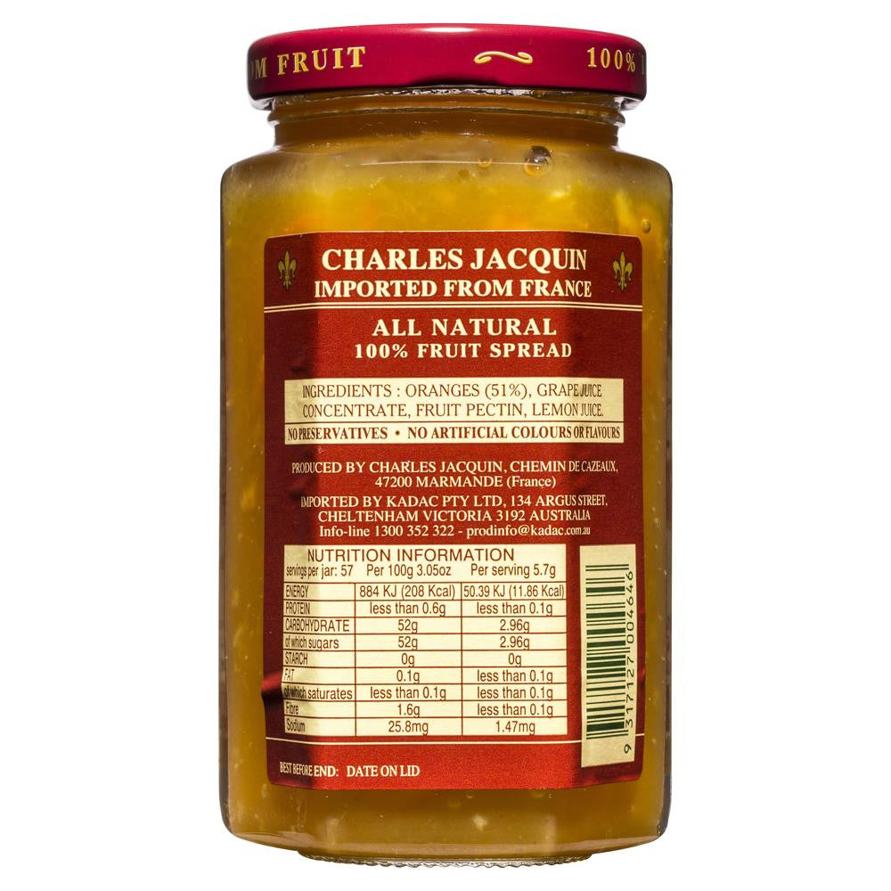 Charles Jacquin Orange Marmalade 325g , Grocery-Spreads - HFM, Harris Farm Markets
 - 2