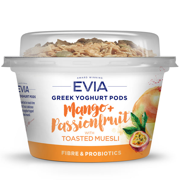 Evia Mango And Passionfruit with Toasted Muesli Greek Yoghurt Pods | Harris Farm Online