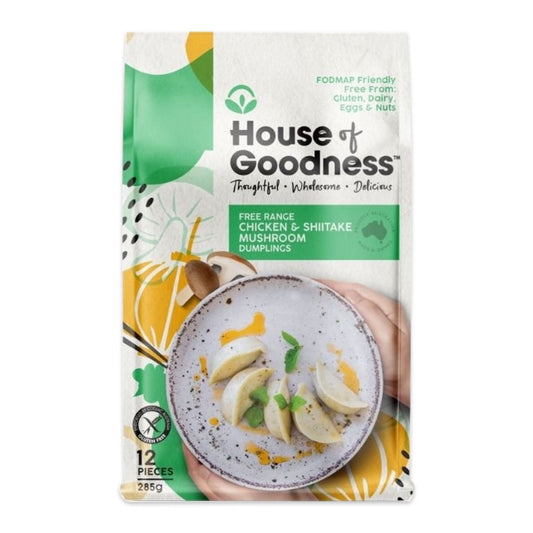 House of Goodness Chicken and Shitake Mushroom Dumplings 285g | Harris Farm Online
