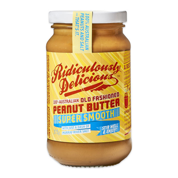 Ridiculously Delicious Super Smooth Peanut Butter 375g | Harris Farm Online