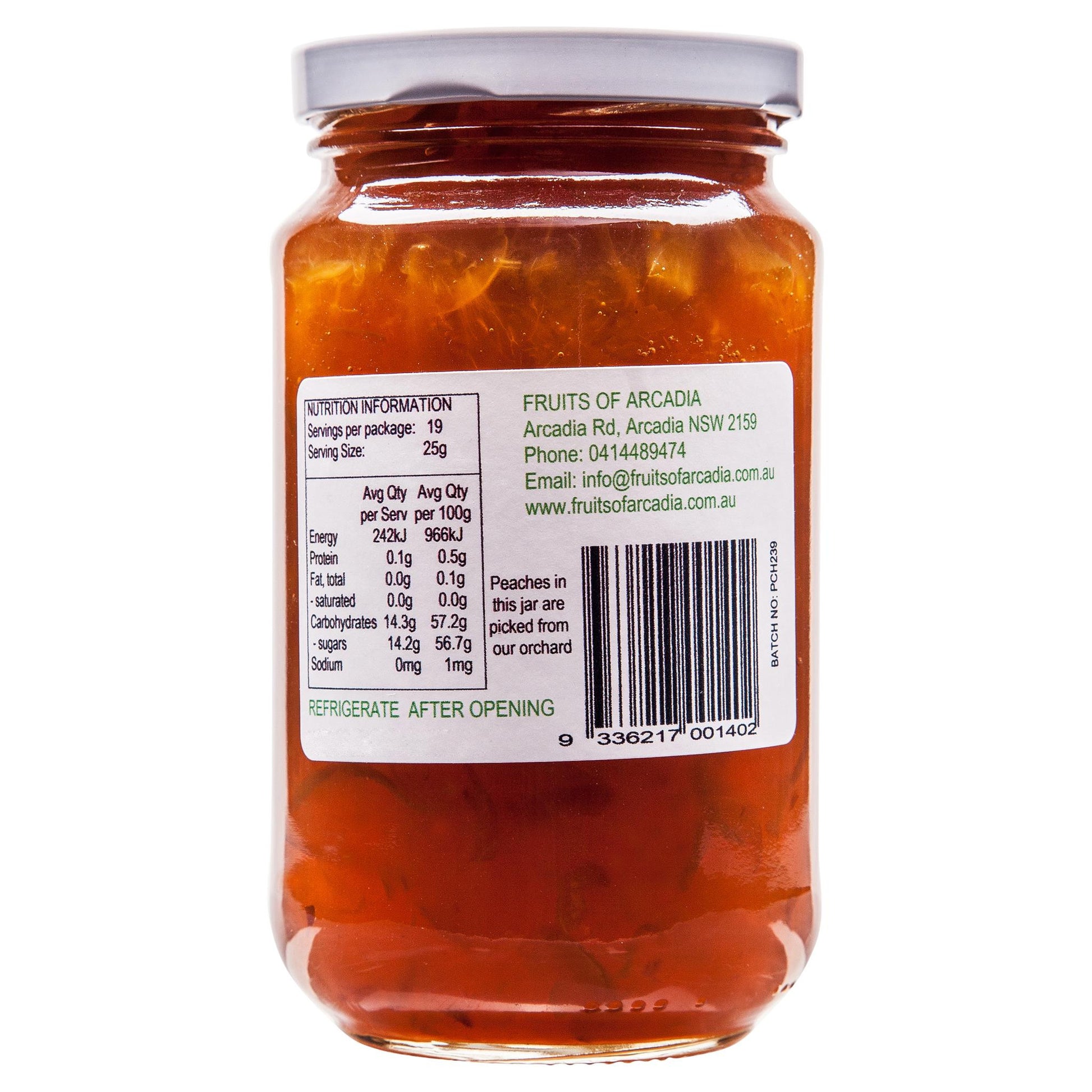 Fruit Arcadia Peach Jam 475g , Grocery-Condiments - HFM, Harris Farm Markets
 - 2