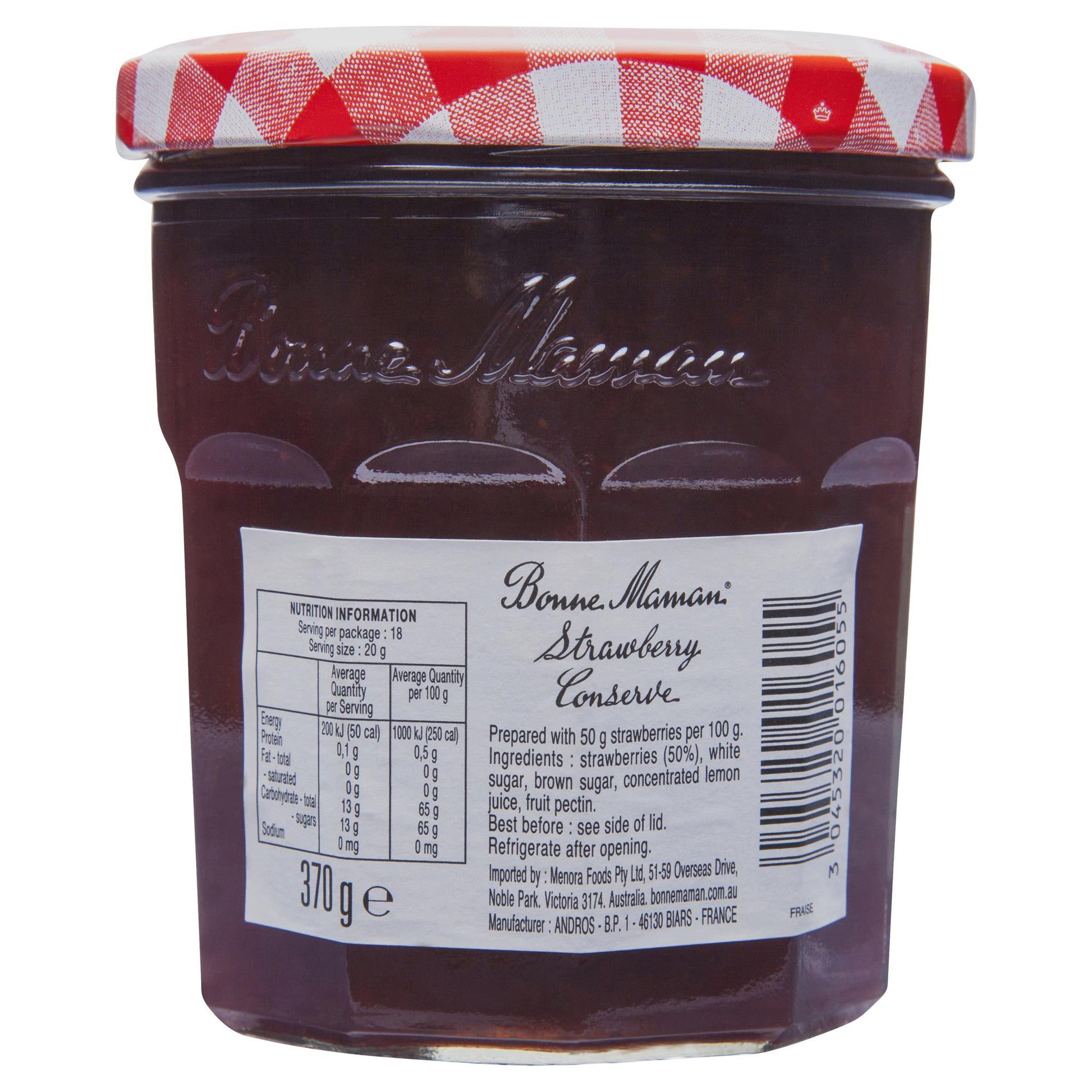 Bonne Strawberry Jam 370g , Grocery-Condiments - HFM, Harris Farm Markets
 - 2