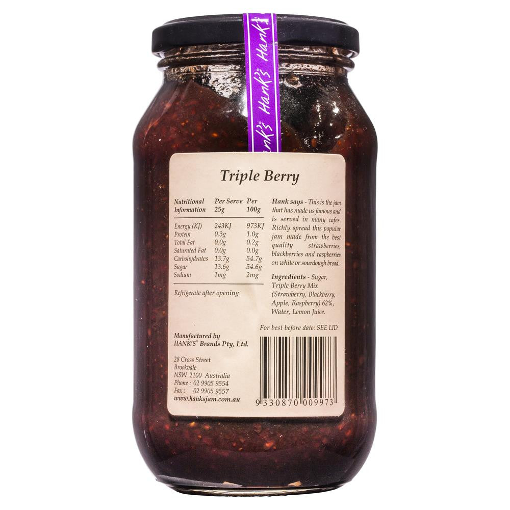 Hanks Tripple Berry Jam 600g , Grocery-Spreads - HFM, Harris Farm Markets
 - 2